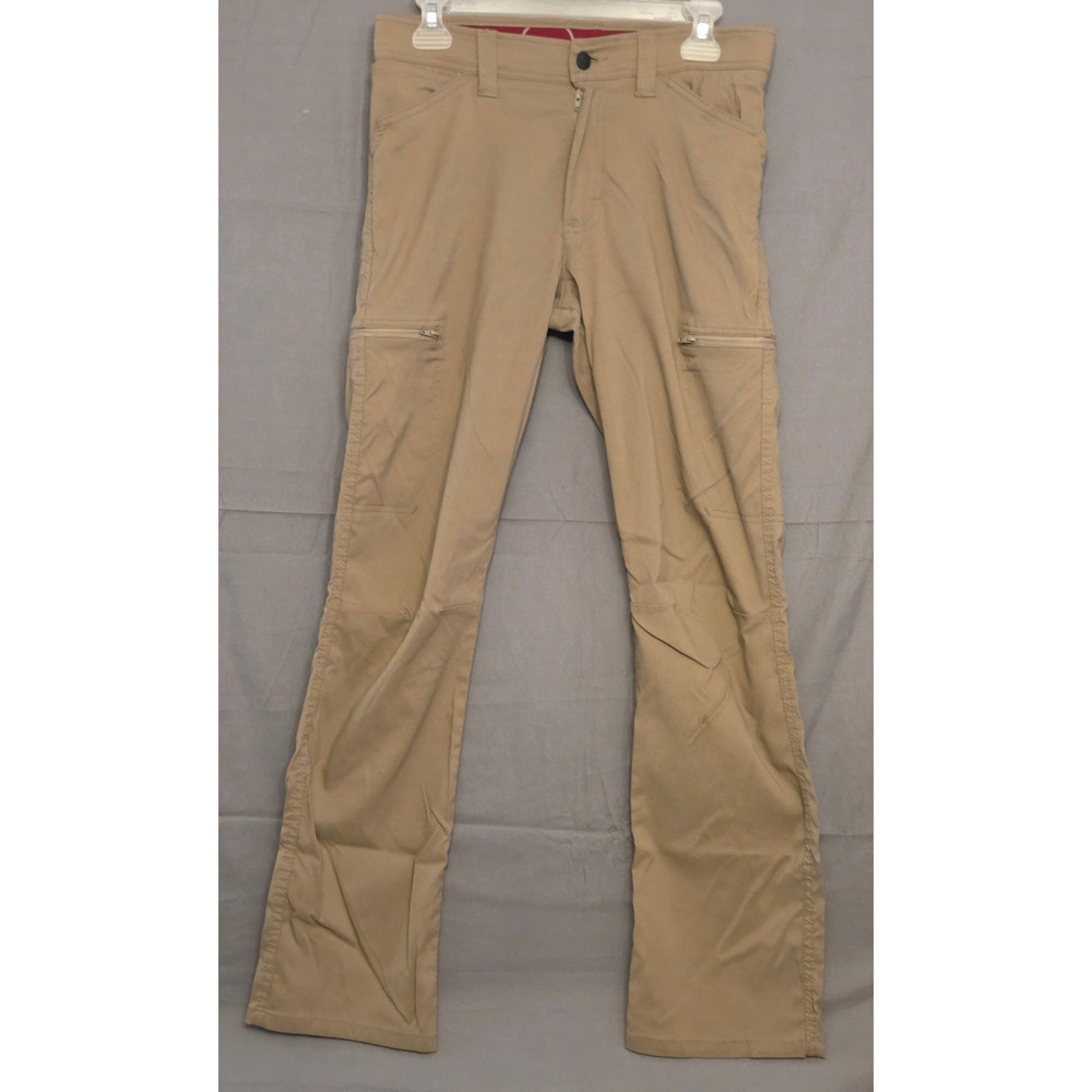 Wrangler Outdoor Cargo Hiking Pants Men's Size 29x30 Brown Side Zip Pockets